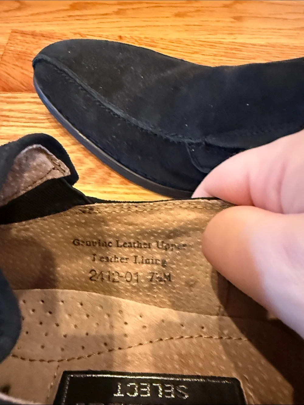 Fratelli Select black suede loafers size 7.5 men’s